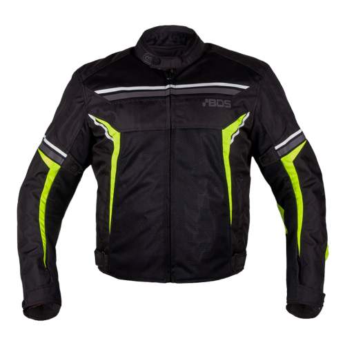 BOS Laganas pánská bunda na motorku černá/žlutá 4XL