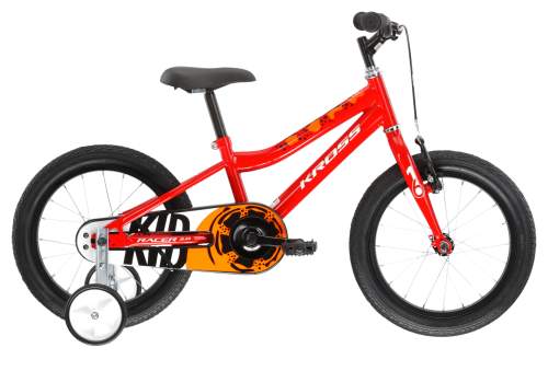 Dětské kolo Kross Racer 3.0 16" Gen 005 červená/oranžová/bílá 10" (110-130 cm)