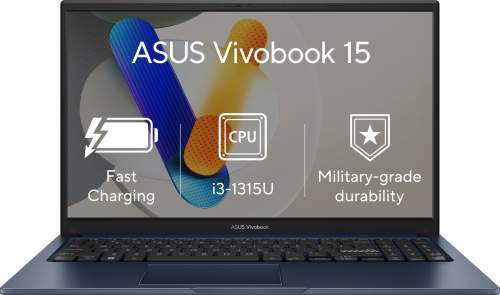 ASUS Vivobook 15/X1504VA/i3-1315U/15,6''/FHD/8GB/512GB SSD/UHD/W11H/Blue/2R X1504VA-NJ907W