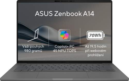 ASUS Zenbook A14 UX3407RA-OLED027X Iceland Gray celokovový