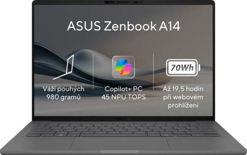 ASUS Zenbook A14 UX3407RA-OLED026X Iceland Gray celokovový UX3407RA-OLED026X