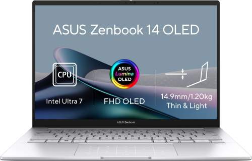 ASUS Zenbook 14 UX3405CA-OLED382X Foggy Silver celokovový