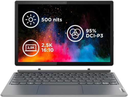 Lenovo IdeaPad DUET 5 i3-1315U/8GB/SSD 256GB/12,4"/2,5K/LTPS/TOUCH/500nitů/WIFI/KBRD/Pero/2x kamera/WIN11 Home/šedá (83B3006SCK)