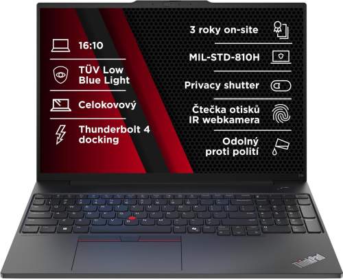 Lenovo ThinkPad E16 G2 Ultra 7 155H/16GB/1TB SSD/16" WUXGA IPS/3yOnsite/Win11 Pro/černá, 21MA002SCK