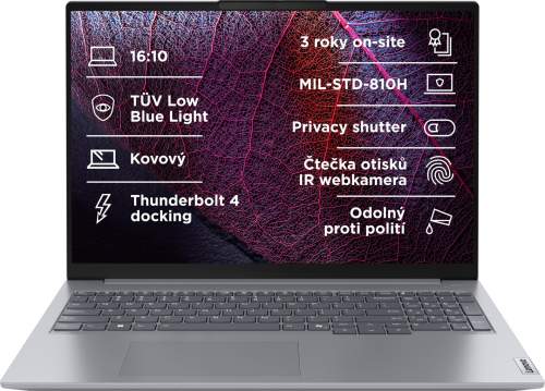 Lenovo ThinkBook 16 G7 IML šedá / 16" WUXGA / Intel Core Ultra 5 125U