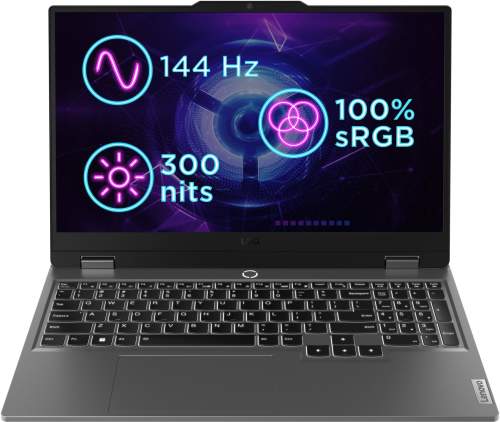 Lenovo LOQ 15IAX9 i5-12450HX/24GB/SSD 512GB/15,6"/IPS/FHD/144Hz/300nitů/RTX4060 8GB/bez OS/šedá