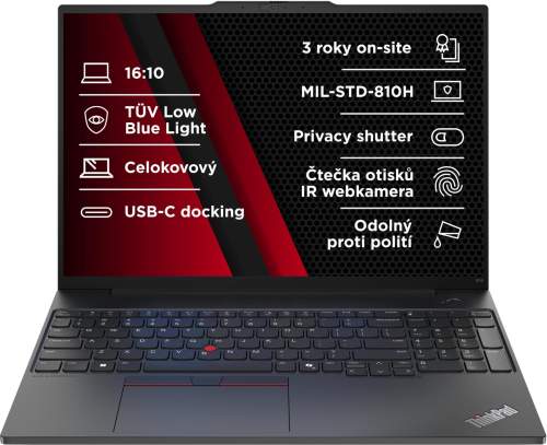 Lenovo ThinkPad E16 G2 Ryzen 7 7735HS/32GB/1TB SSD/16" WUXGA IPS/3yOnsite/Win11 Home/černá (21M50031CK)
