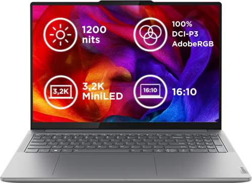 Lenovo YOGA PRO 9 CoreULTRA9 185H/32GB/1TBSSD/16"/miniLED/3,2K/Touch/1200nitů/165Hz/RTX4060 8GB/3r On-Site/WIN11PRO/šedá, 83DN001TCK
