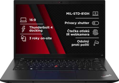 Lenovo ThinkPad L/L14 G4/i7-1355U/14"/FHD/16GB/512GB SSD/Iris Xe/W11P/Black/3RNBD
