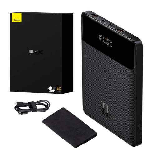Baseus PPBL000201 Blade černá / Powerbanka / 20000mAh / 2x USB-A / 2x