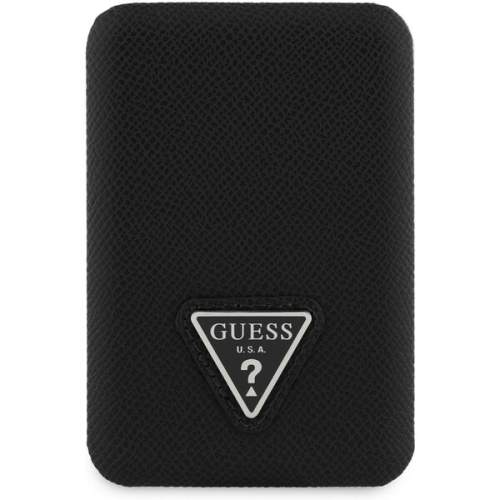 Guess PU Grained Triangle Logo MagSafe powerbanka 5000mAh černá