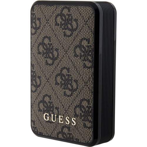 Nabíječka Guess Powerbank 18W GUPB10DP4GEGW 10000mAh brown 4G Leather Metal Logo (GUPB10DP4GEGW)
