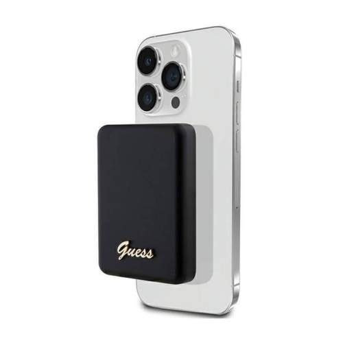 Nabíječka Guess Induction Powerbank 5W GUPBM3ALGSGK 3000mAh black MagSafe Metal Script Logo (GUPBM3ALGSGK)