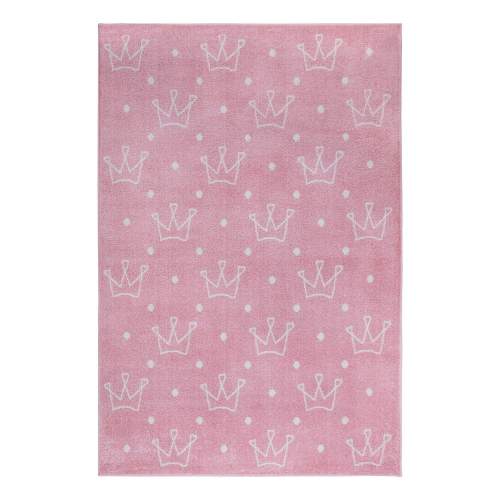 Dětský kusový koberec Hanse Home Adventures 105947 Crowns Rose 160x235 cm