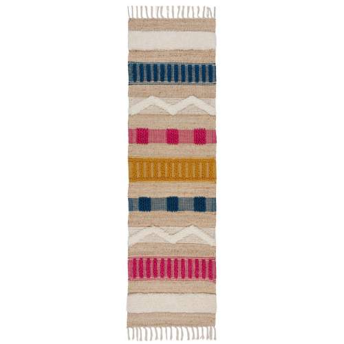 Běhoun Jubilant Medina Jute Natural/Multi 60x230 cm