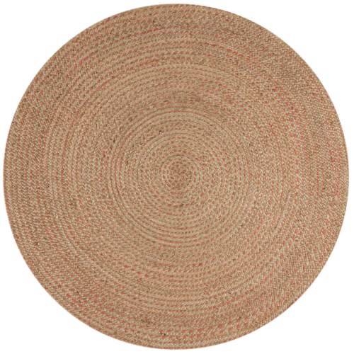Flair Rugs Kusový koberec Capri Jute Natural/Coral kruh 133x133 (průměr) kruh