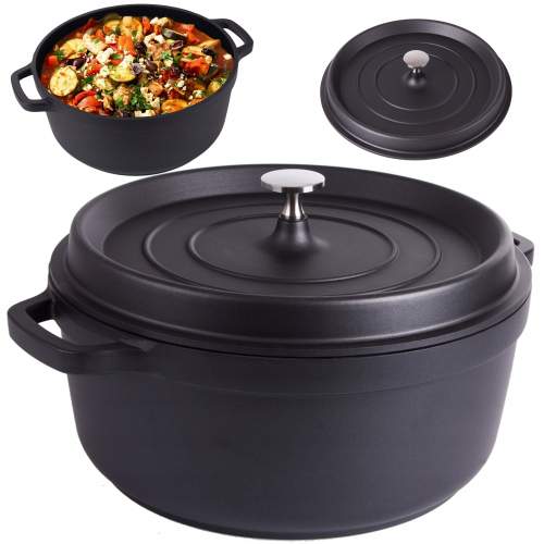Hrnec Pekáč Na Vaření Pečení Non Stick Indukce Plyn Víko 7L