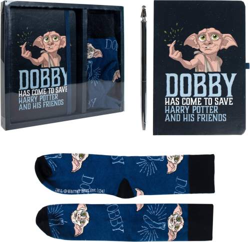 Harry Potter - Dobby - zápisník, propiska, ponožky