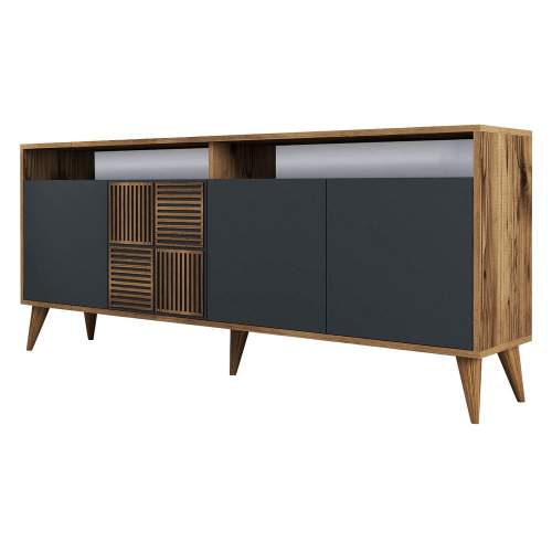 Hanah Home Console Milan - Walnut, Anthracite WalnutAnthracite