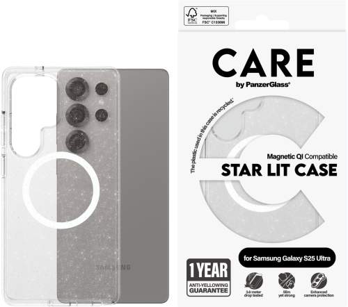PanzerGlass® CARE kryt Samsung Galaxy S25 Ultra Star Lit třpytivý/bílý QI