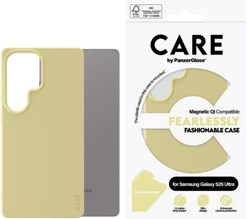 PanzerGlass® CARE kryt Samsung Galaxy S25 Ultra Fearlessly zeleno-žlutý (Chardonnay) QI
