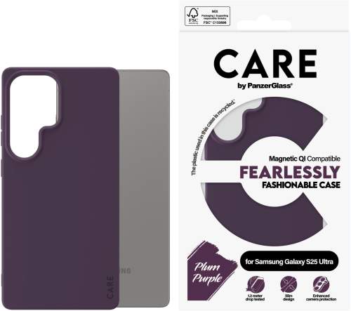 PanzerGlass CARE kryt Samsung Galaxy S25 Ultra Fearlessly fialový (Plum Purple) QI CRRFCTQG38488