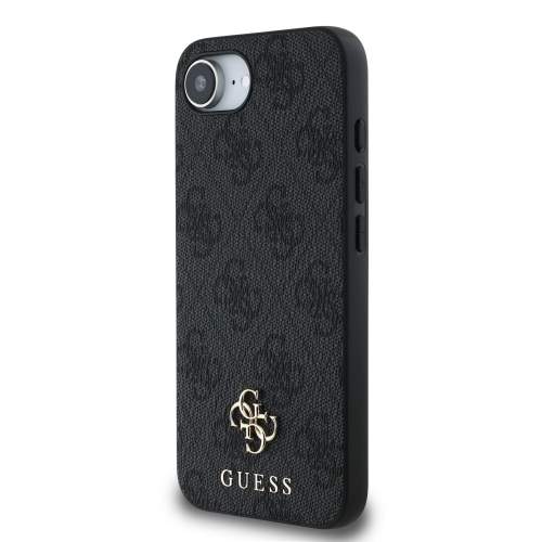 Guess PU 4G Small Metal Logo MagSafe kryt iPhone 16e šedý