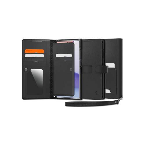 Pouzdro na mobil Spigen Wallet S Plus Black Samsung Galaxy S24 Ultra