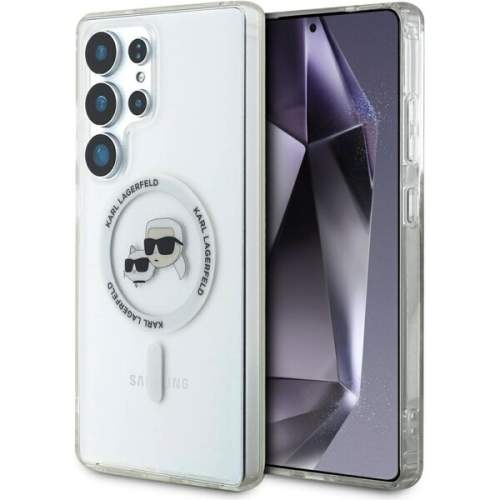 Karl Lagerfeld IML K&CH Heads MagSafe Zadní Kryt pro Samsung Galaxy S25 Ultra Transparent