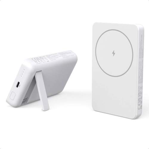 Powerbanka ChoeTech Powerbank B651 10000mAh QI Wireless Charging with Phone Holder, white