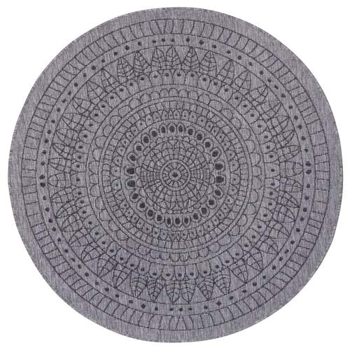 Kusový koberec Northrugs Twin 105476 Night silver Ø 140 cm