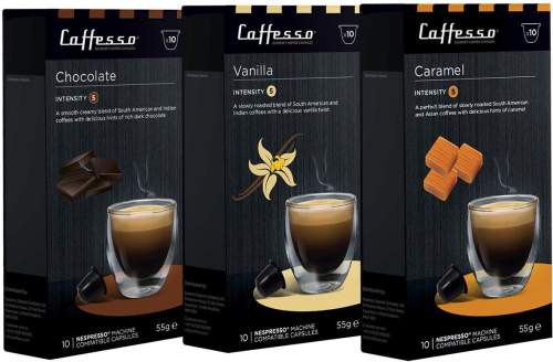 Caffesso Balíček kapslí Chocolate, Vanilla a Caramel