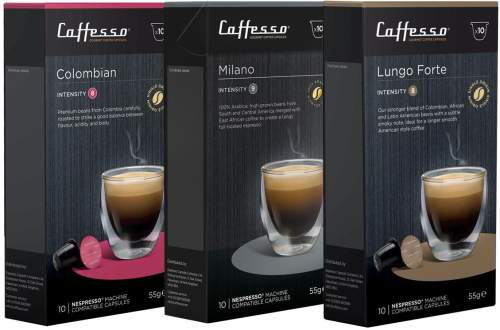 Caffesso Balíček kapslí Colombian, Milano a Lungo Forte