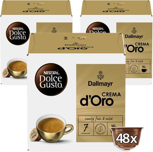 Kávové kapsle Dallmayr Crema d‘Oro by NESCAFÉ Dolce Gusto karton 3 x 16 ks
