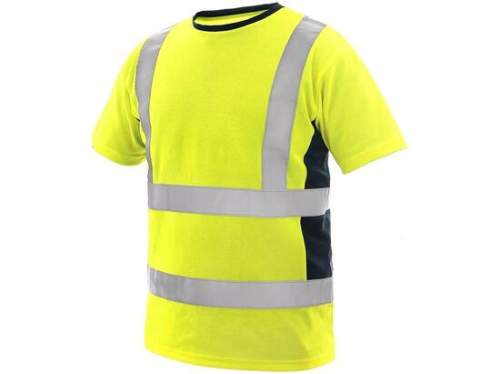 Canis CXS Reflexní tričko EXETER Žlutá / tmavě modrá 2XL