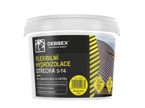 Den Braven Flexibilní hydroizolace STŘECHA S-T4 5 kg kbelík červená CH0038