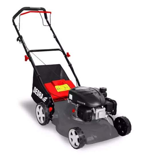 DEDRA DED8720-43L benzínová sekačka s pojezdem, LONCIN 2,4kW, 43cm, centrální stav.výšky, koš 40l