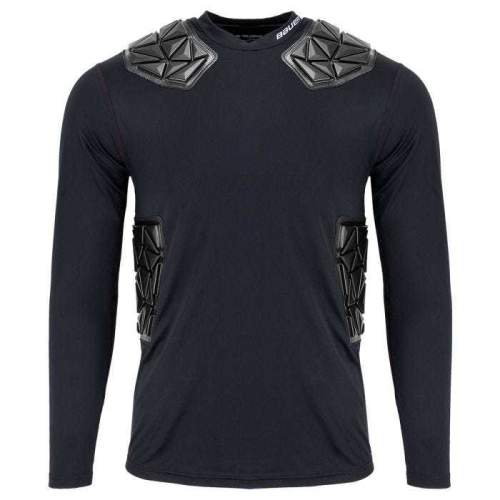 Pánské kompresní tričko Bauer Elite Padded Goalie LS Top Senior L