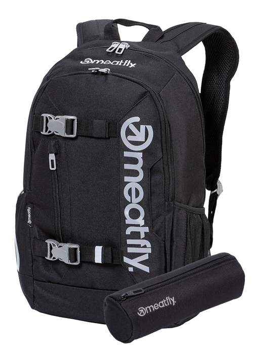 Meatfly batoh Basejumper Black 22 L