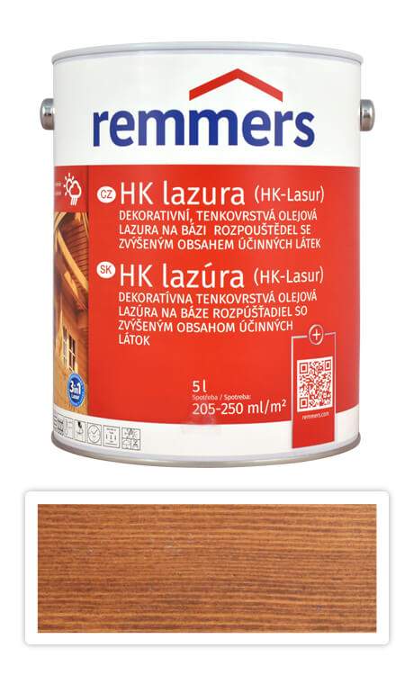 REMMERS HK lazura ochranná lazura na dřevo pro exteriér 5 l Ořech