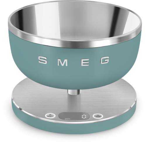Digitální kuchyňská váha Smeg KSC01EGMWW / 1,8 l / max. nosnost 5 kg / g, ml, lb.oz, fl.oz / smaragdově zelená Varianta: ivi1