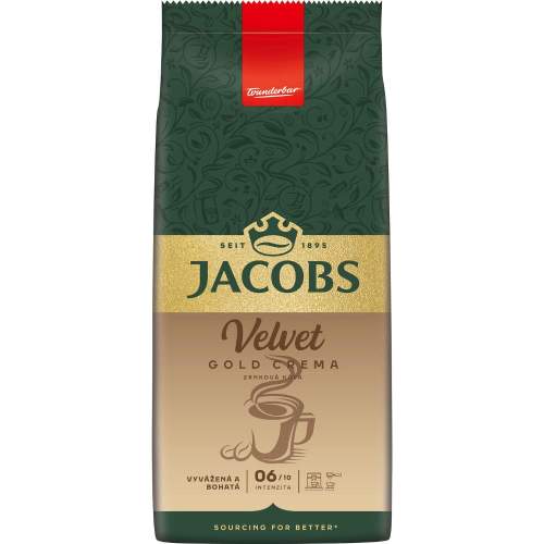 JACOBS Velvet Gold Crema, zrnková, 1000g