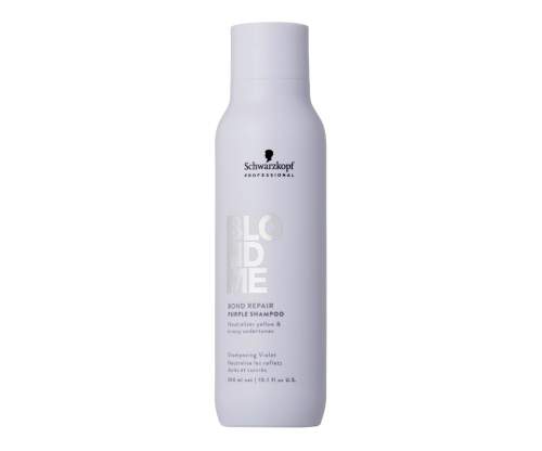 Schwarzkopf Professional Blondme Bond Repair Purple Shampoo fialový šampon pro blond vlasy 300 ml
