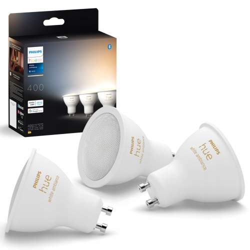 LED smart žárovky v sadě 3 ks GU10, 4 W White ambiance Philips Hue