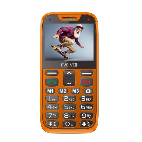 EVOLVEO EasyPhone XR oranžový s nabíjecím stojánkem EP-601-XR-OR