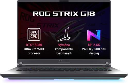 ASUS ROG Strix G18 G815LW-NEBULA003W Šedá
