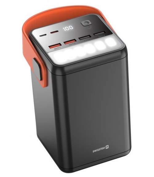 SWISSTEN POWER LINE POWER BANK 60000 mAh 65W POWER DELIVERY BLACK svítilna
