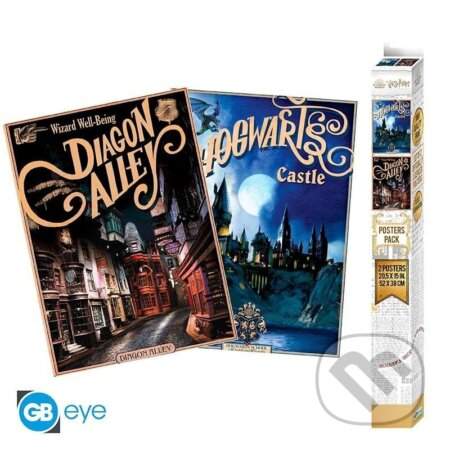 Harry Potter Set plakátů: Bradavice & Příčná ulice 2 ks