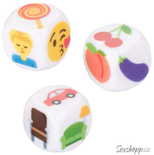 CalExotics Emojigasm Dice, erotické hrací kostky