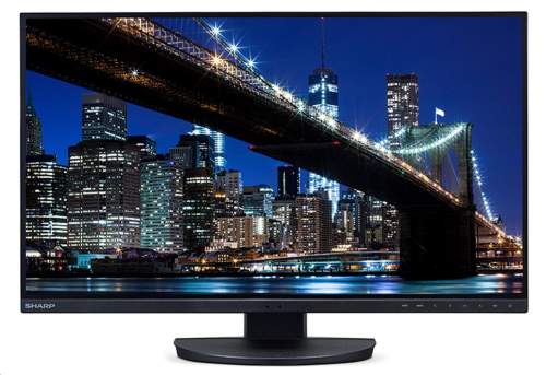 Sharp MultiSync EA272U - LED monitor - 27" - 3840 x 2160 4K @ 60 Hz - IPS - 400 cd/m2 - 1000:1 - 5 ms - HDMI, DisplayPort, USB-C - černý přední rámeček, černá zadní část